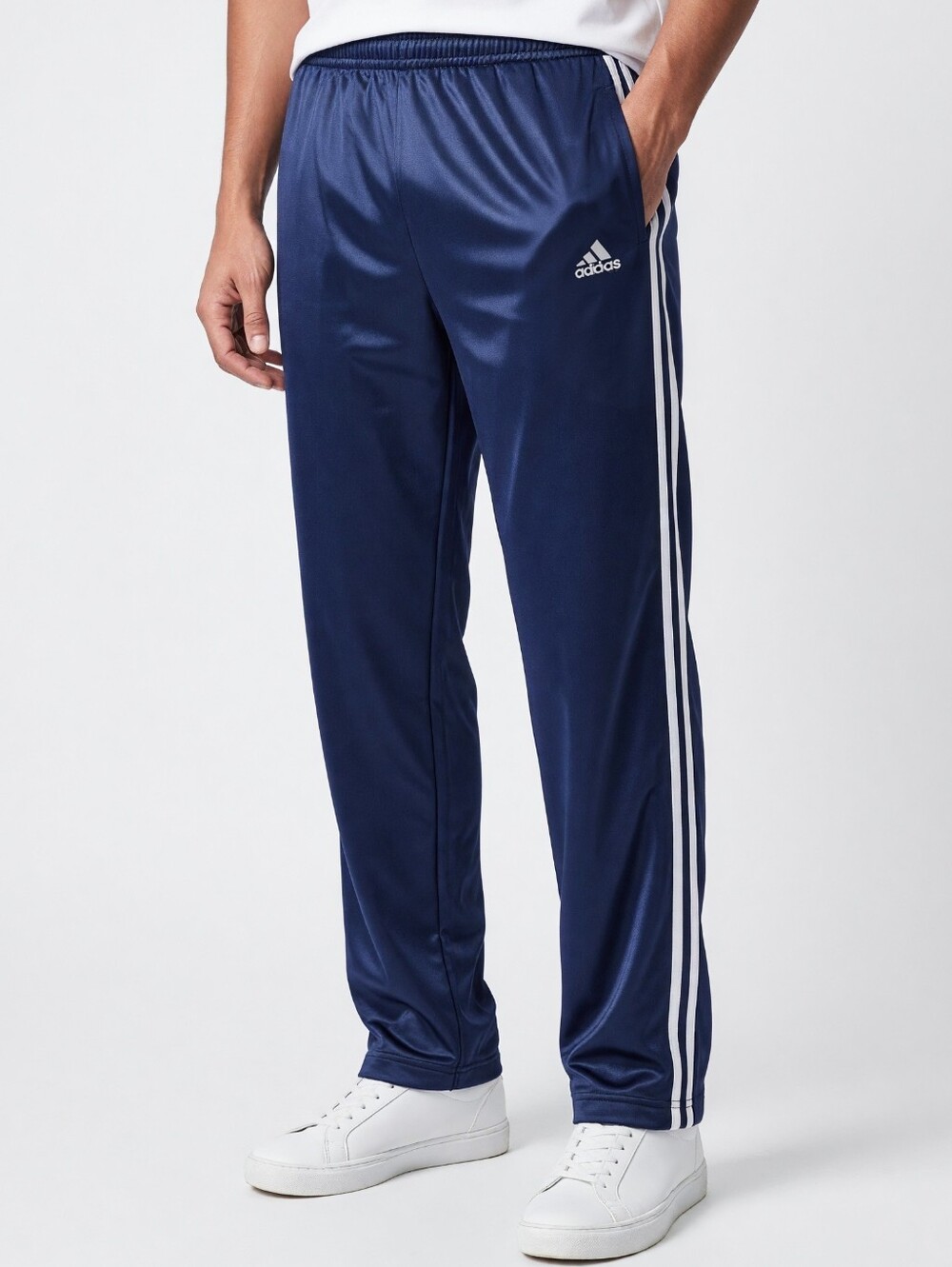 adidas Men/Teen Essentials 3-Stripes Tricot Tapered Track Pants Dark Navy Blue